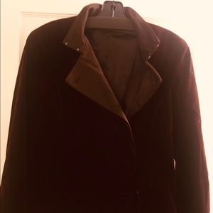 Theory burgundy velvet blazer